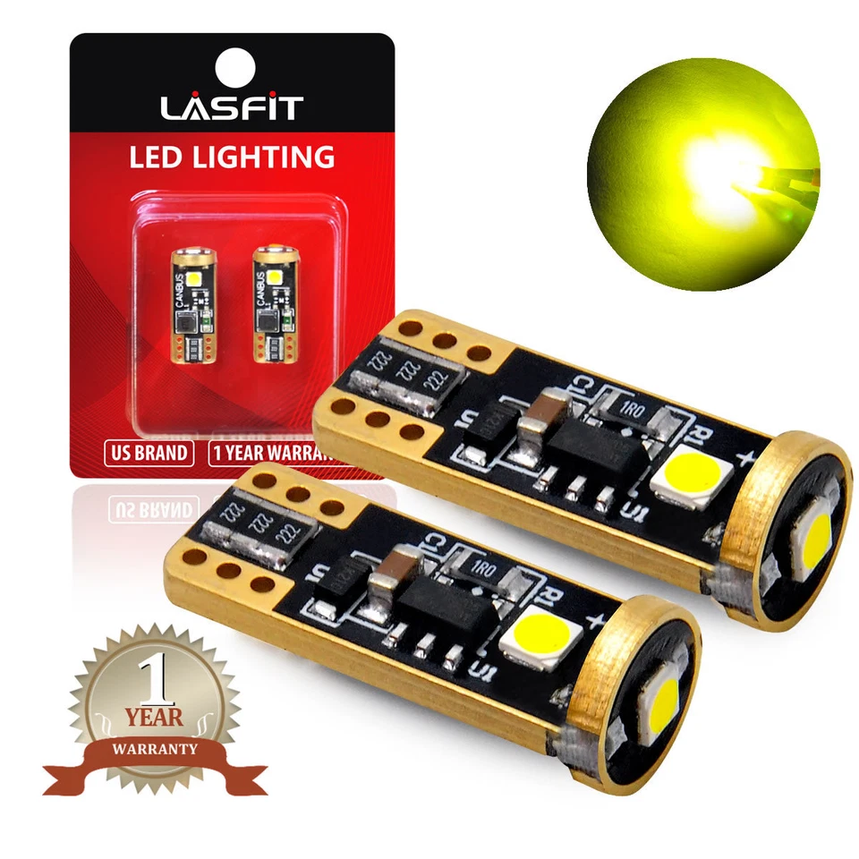 LASFIT 2x Green LED Trunk Cargo Light Bulbs for Toyota Camry 05-2019 168 W5w T10