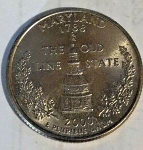 2000 MARYLAND- P - STATE QUARTER-BRILLIANT UNCIRCULATED- ATB COINS - Picture 1 of 2