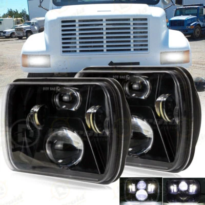 For International Harvester 9900 9200 9400i 4700 4800 7x6 inch Led Headlights 2x - Image 1 of 4