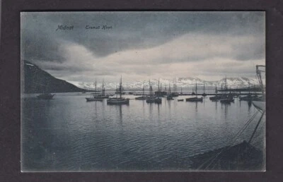 Norway TROMST HAVN midnight sail ships c1900s? postcard - Image 1 of 2
