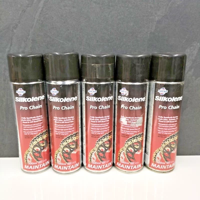 Fuchs Silkolene Pro Chain Lube Motorcycle Chain Lubricant Spray Pack Of 5 - Image 1 of 4