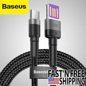 Cable de datos Baseus 40W 3 pies Cafule HW QC tipo U carga rápida para teléfono computadora portátil - Imagen 1 de 9