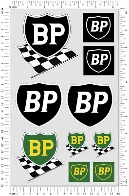 BP 89 Racing Shield Laminated Stickers Classic Race Decals Car Motorsport Flag • 10.97£