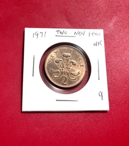 1971 TWO NEW PENCE UK COIN - NICE WORLD COIN !!! - Picture 1 of 2