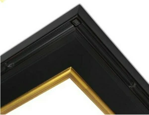 3,5" Schwarz mit Gold Bilderrahmen Hochzeit Galerie PLEIN AIR frames4art M117B - Bild 1 von 2