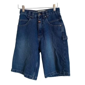 Vintage Y2K Paco Jeans Multi Pocket Baggy Jean Shorts Hip Hop Grunge Kids Size 8 - Picture 1 of 6
