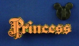 Princess Pink Gothic Letters with Glitter / Sparkles On Card Pin # 45807 - Picture 1 of 5