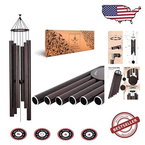 Elegant 48'' Deep Tone Wind Chimes in Copper Vein Bronze - Outdoor Harmony - Picture 1 of 8