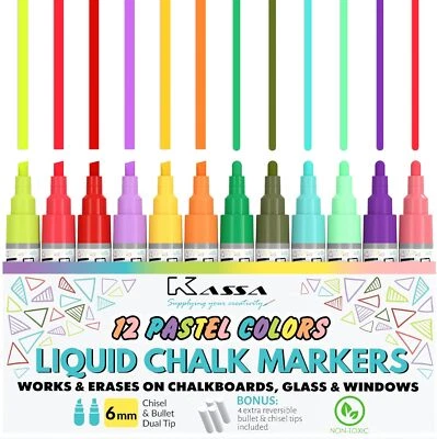 Chalk Pens For Chalkboard Blackboard Liquid Markers for Ad Board Signs LED Glass