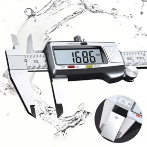 6" 150mm Stainless Steel Electronic Digital Vernier Caliper Micrometer Gauge LCD - Picture 1 of 16