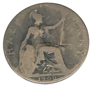 # C732    GREAT BRITAIN     COIN,     HALF  PENNY    1900 - Picture 1 of 2