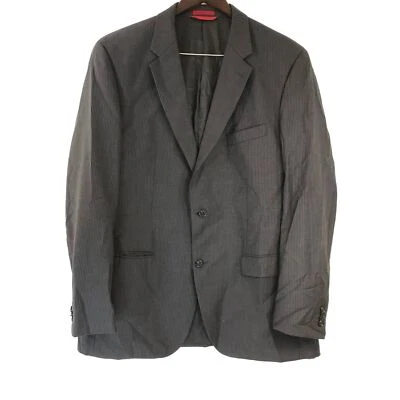 Куртка блейзер мужская Alfani for Macy's в полоску серая шерстяная на 2 пуговицах - Изображение 1 из 4