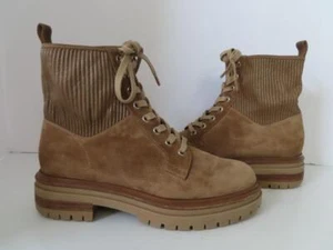 Gianvito Rossi Beige Suede/Eco Stretch Martis Ankle Boots Size 38.5 - Picture 1 of 12