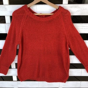 H&M Womens Minimalist Mohair Blend Coral Red Soft Knit Sweater Size M - Picture 1 of 12