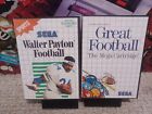 Walter Payton Football (Sega Master, 1989) and Great Football Lot Complete CIB