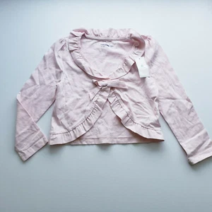 Baby Gap NWT Girls Pink Ruffled Shrug Cropped Cardigan Toddler Size 4 years - Picture 1 of 7