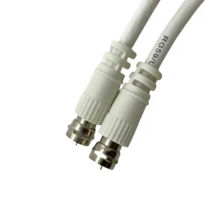 Coaxial F Type Plug to F Type Plug 75Ohm Cable 0.5M for TV, Satellite Receivers - Picture 1 of 4