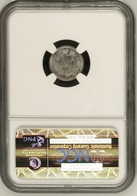 1863 NGC MS65 Mintage-18,000 $2,160-APR Civil War Seated Half Dime RARE Bus Strk - Image 1 of 4
