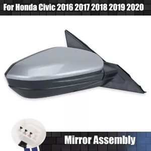 Silver Gray Side Mirror 3Pin Right Passenger For Honda Civic 2016 2017 2018-2020 - Bild 1 von 14