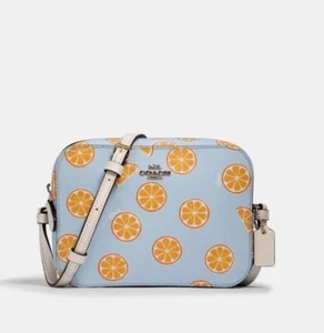 Coach 3273 Women's Mini Camera Bag Crossbody With Orange Print NWT - Picture 1 of 8