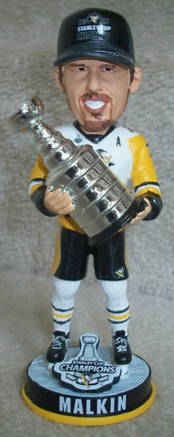 Evgeni Malkin Pittsburgh Penguins NHL Stanley Cup Bobblehead and Hat by FOCO NIB Cover