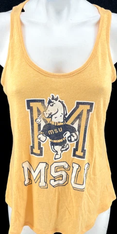 NEW Murray State Racers Alternative Yellow Sleeveless Tank Top Shirt Womens M Cover