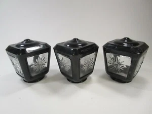 Lot of 3 vintage antique glass white globes shades street light style fixture - Picture 1 of 6