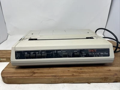 Okidata Microline 186 Plus Serial/Parallel/Usb Dot Matrix Printer D23320a As Is - Image 1 of 4