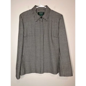 Lauren Ralph Lauren Hahnentritt Wolle Reitsport Vorbereitung Old Money Jacke 16 XL - Bild 1 von 6