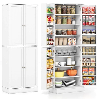 65-inch Kitchen Pantry Cabinet w/ 16 Door Shelves & 6 Adjustable Shelves - Image 1 of 4