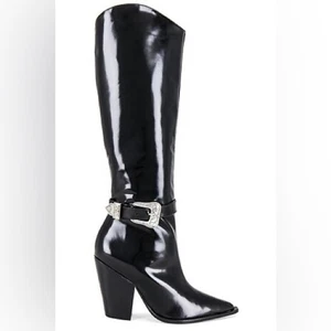 SCHUTZ Women's Jeane Pointed Toe Block Heel Boots size 7.5 - Picture 1 of 6