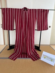 Japanese Kimono Vintage Yukata Rare Authentic purple Free Shipping 151cm Japan - Picture 1 of 15