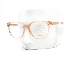 Versace Eyeglasses Glasses MOD3291 5215 Clear Light Brown Pale Gold 51mm No Case - Picture 1 of 8