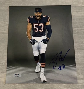T. J. Edwards Chicago Bears Autographed Signed 8X10 Photo PSA COA - Picture 1 of 5
