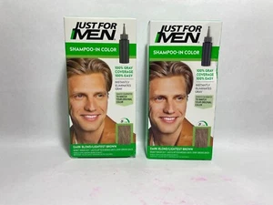 2 Just For Men Shampoo In Color H-15 Dark Blond Lightest Brown 5 Minutes - Picture 1 of 3