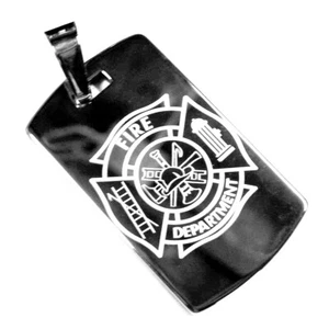 Fireman Firefighter Maltese Cross Design Tungsten Key Ring or Pendant - Picture 1 of 1
