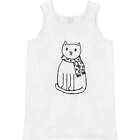 'Cat Wearing Scarf' Adult Vest / Tank Top (Av010742)