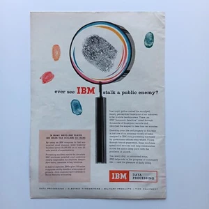 1960 IBM Data Processing, Werbung Werbeanzeige Print Ad - Bild 1 von 1