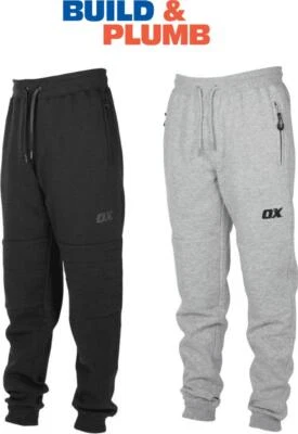 OX Fleece Mens Jogging Bottom Work Pants | Ultimate Comfort Fit | Black or Grey - Image 1 of 3