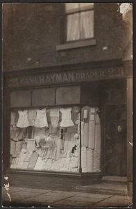 SHOPFRONT postcard Unlocated draper's shop - Picture 1 of 2