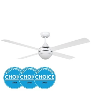 EGLO STRADBROKE 52" DC CEILING FAN 2X7W E27 WHITE - DESIGNER FAN FREE SHIPPING - Picture 1 of 6