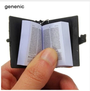bj - MINI BIBBIA PORTACHIAVI LINGUA INGLESE MINI ENGLISH HOLY BIBLE KEYCHAINS - Foto 1 di 1