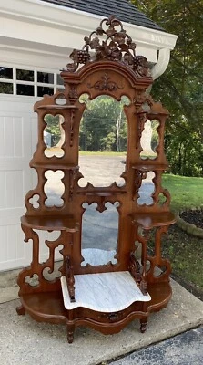 TAGERE SUPERIOR MÁRMOL NOGAL VICTORIANO Foto 1 de 4