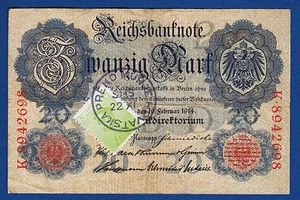 5 Para stamp Kingdom of Yugoslavia,  20 Mark 1914, stamp HRVATSKA PREKUMURJE,RRR - Picture 1 of 2