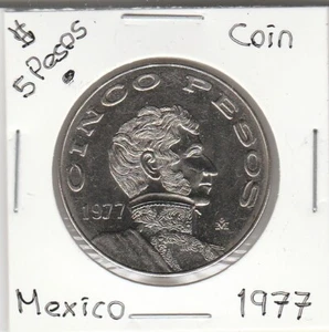 Mexico: $ 5 Pesos About New Coin Year "1977". - Picture 1 of 2