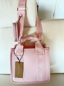 NWT STEVE MADDEN BWEBBERP SATCHEL CROSSBODY BAG W AIR POD CASE PINK - Picture 1 of 7