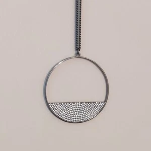 Neu ohne Etikett - "Lisa Freede" Pave Eclipse Rotguss Halskette/34" - Bild 1 von 4