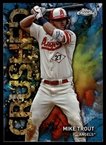 2023 Topps Chrome Update MIKE TROUT CRUSHED INSERT ANGELS C-14 - Picture 1 of 2