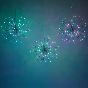 Starburst Scintillante LED Vacanze Natale Luce Palla Pulsante Festa Decorazione Casa, Set di 3 - Foto 1 di 37