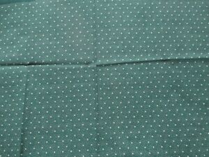 Fabric NEW Cranston VIP Small White Dots on Hunter Green 15" x 20" Fat Qtr $2.00